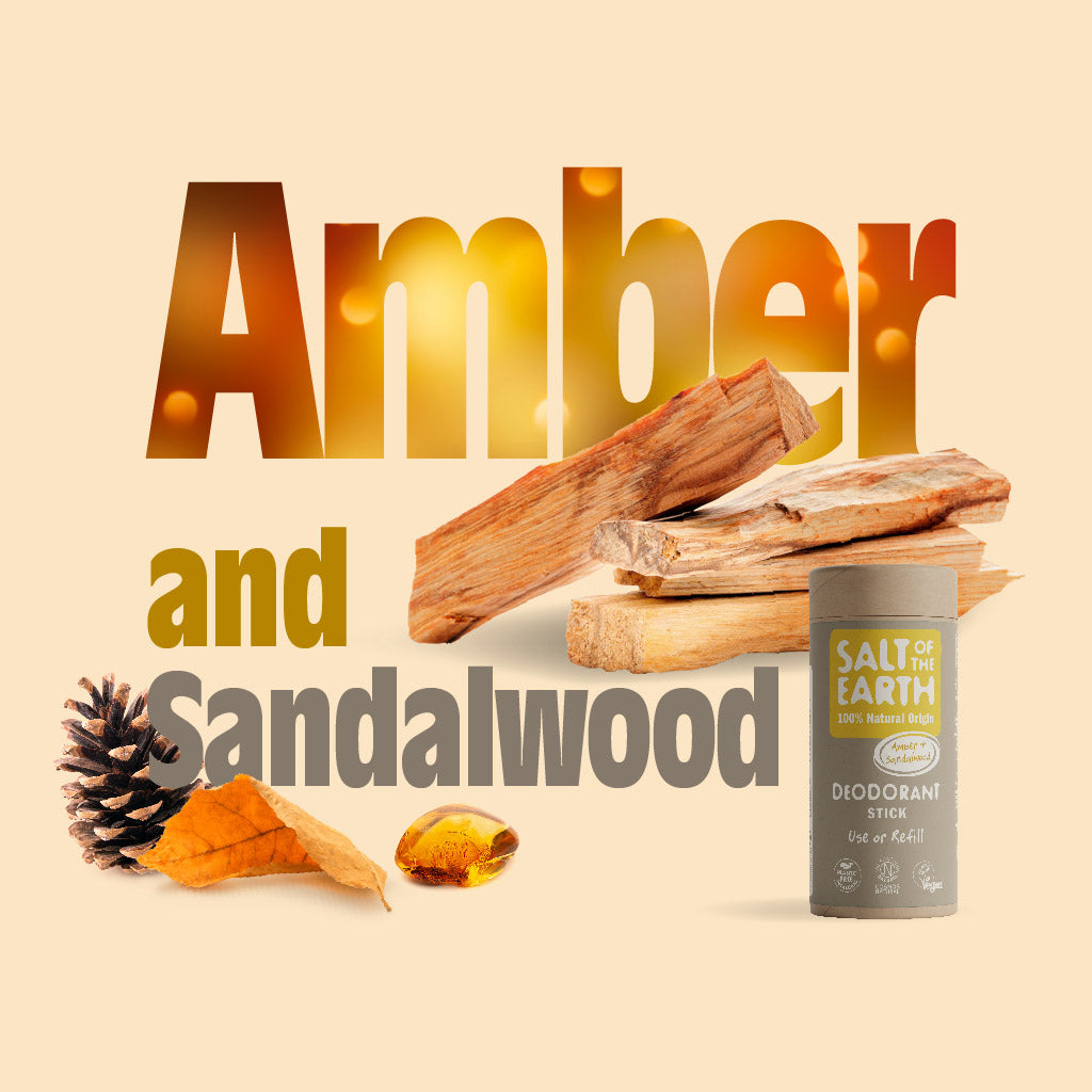 Amber &amp; Sandelhout Deodorant Stick - Gebruiken of bijvullen